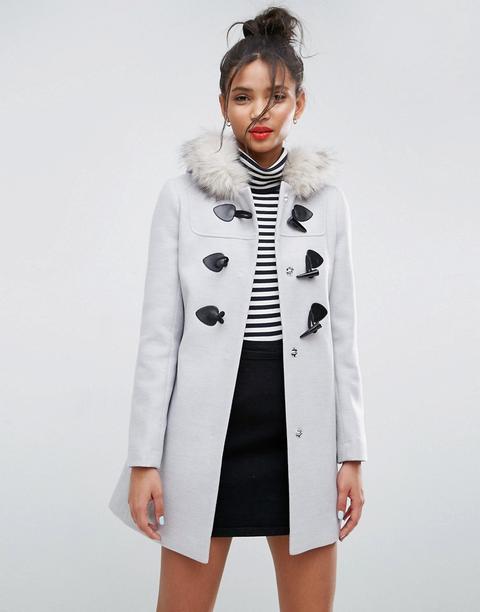 Trenca Con Capucha De Piel Sintética De Asos
