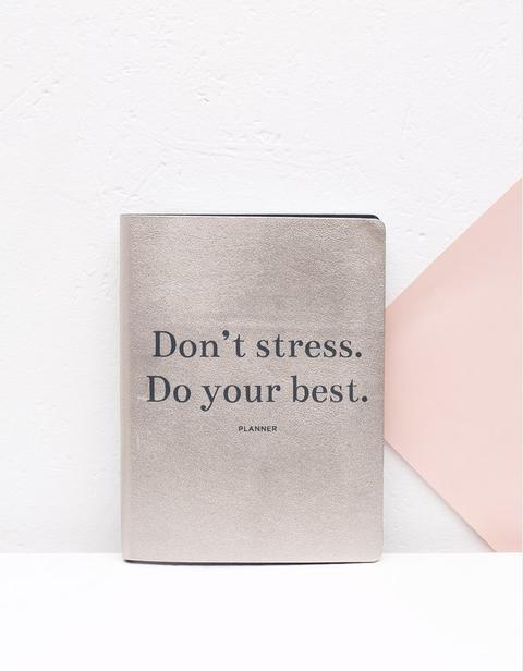 Agenda Don't Stress Do Your Best Grigio Melangiato