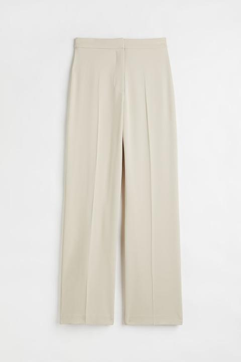 Wide Trousers - Beige