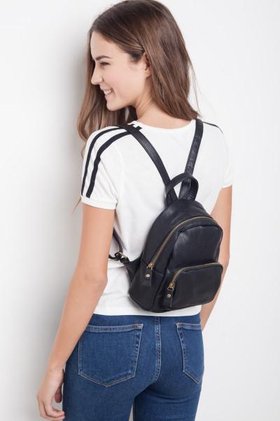 Faux Leather Backpack