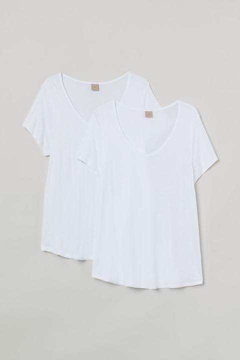 H & M+ Pack De 2 Camisetas - Blanco