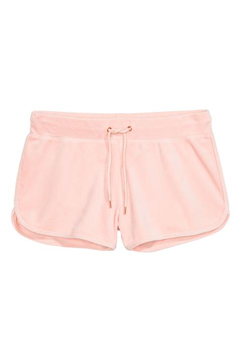 H & M - Shorts In Velour - Arancione