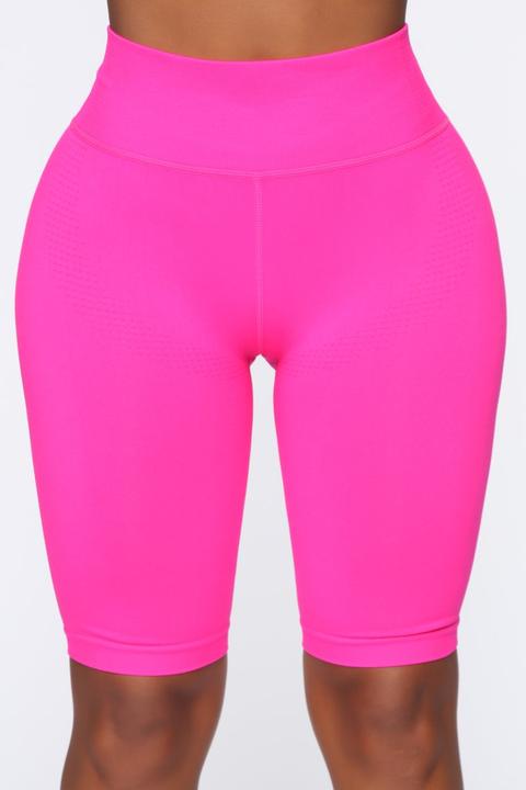 hot pink biker shorts