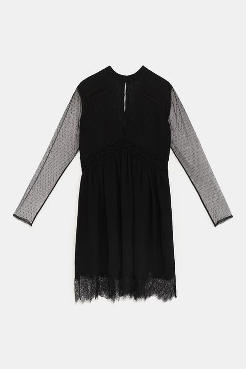 Vestido Tejido Combinado