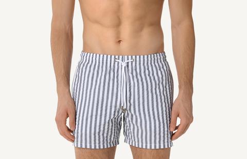 Boxer Lunghezza Media A Righe Jacquard