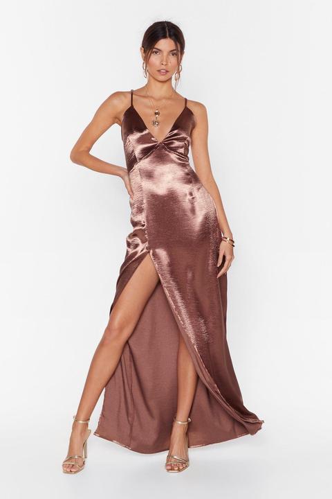 Look At You Satin Maxi Dress