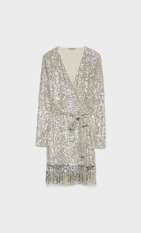 Vestido Lentejuelas Flecos
