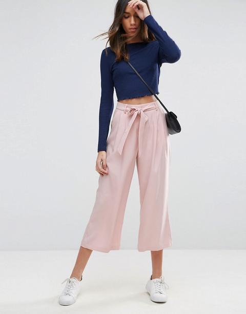 Falda Pantalón De Crepé Con Lazo En La Cintura De Asos Tailored