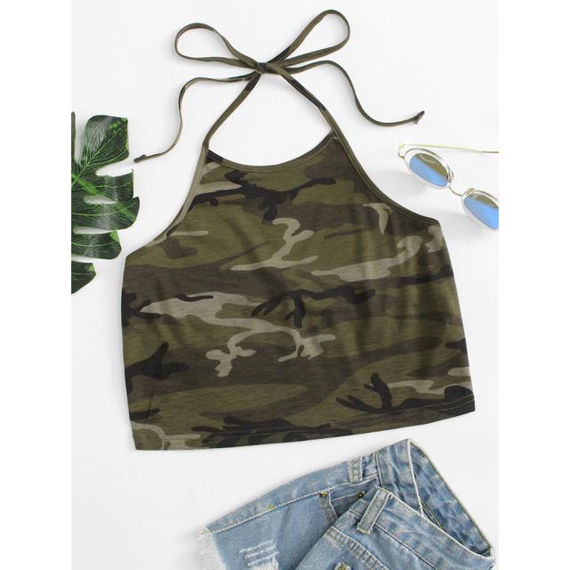 camo halter top