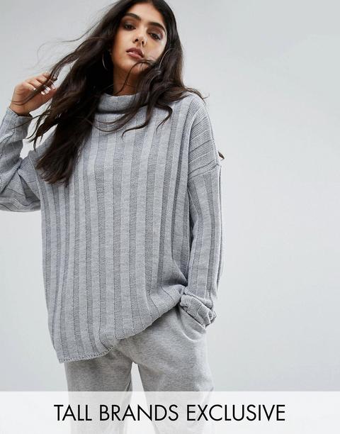 Jersey De Punto Con Cuello Alzado De Daisy Street Tall
