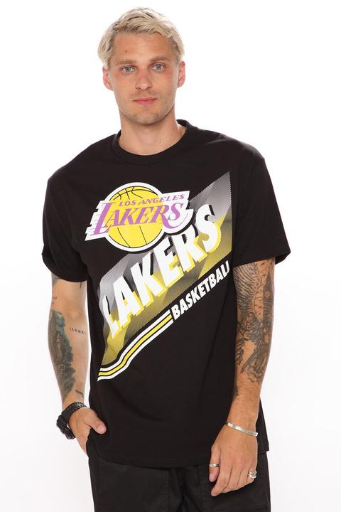 Retro La Lakers Short Sleeve Tee - Black