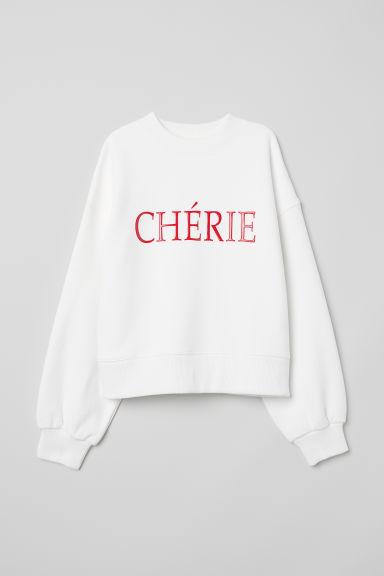 H & M - Felpa Oversize - Bianco