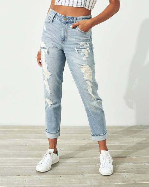 hollister high rise mom jeans