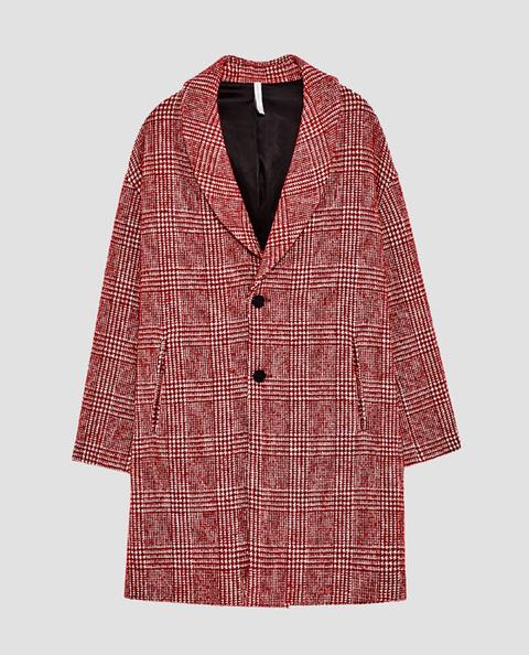 Cappotto A Quadri Rosso