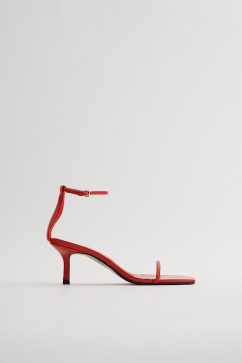Sandalia Tacón Minimal Piel
