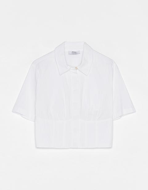 Camicia Cropped Effetto Corsetto
