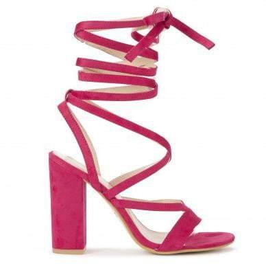 Mya - Fuchsia Lace Up Sandals