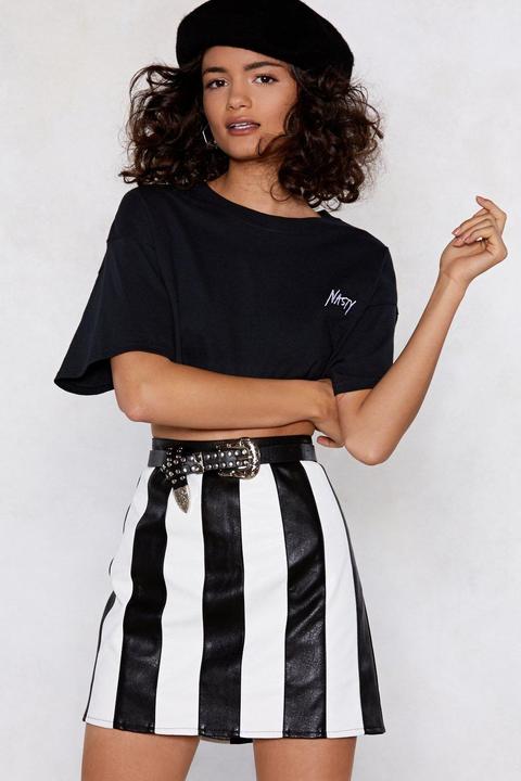 Bah Humbug Striped Skirt