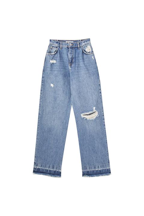 Jeans Rectos Tiro Alto - Contiene Algodón Reciclado
