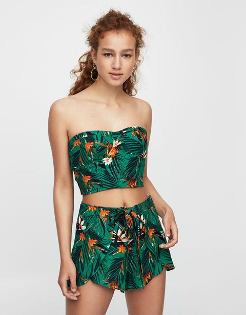 Shorts Stampa Tropicale