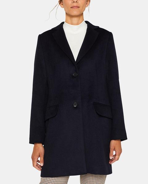 Esprit - Abrigo Acolchado De Mujer En Color Azul Marino