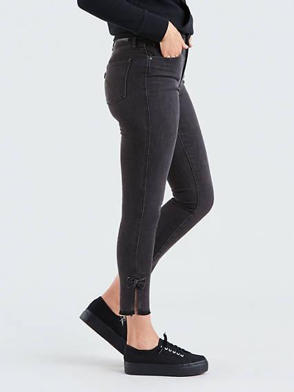 721 high rise skinny women's jeans with ankle bows