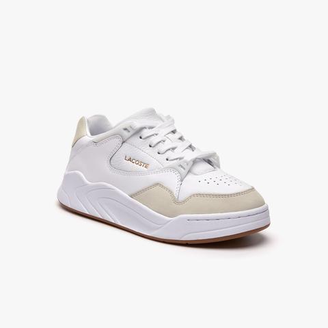 Sneakers Court Slam Femme En Cuir Ton Sur Ton