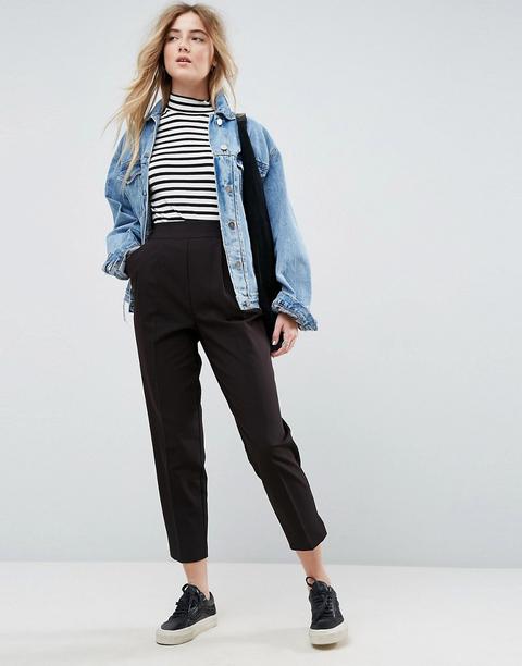 Asos Design High Waist Tapered Trousers