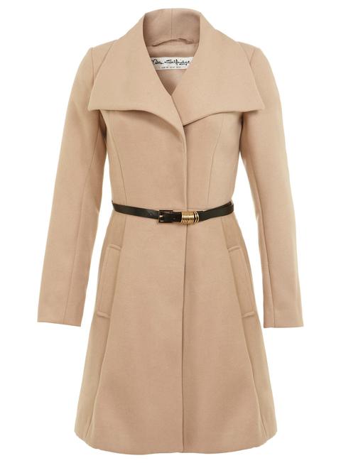 Camel Wrap Tie Coat