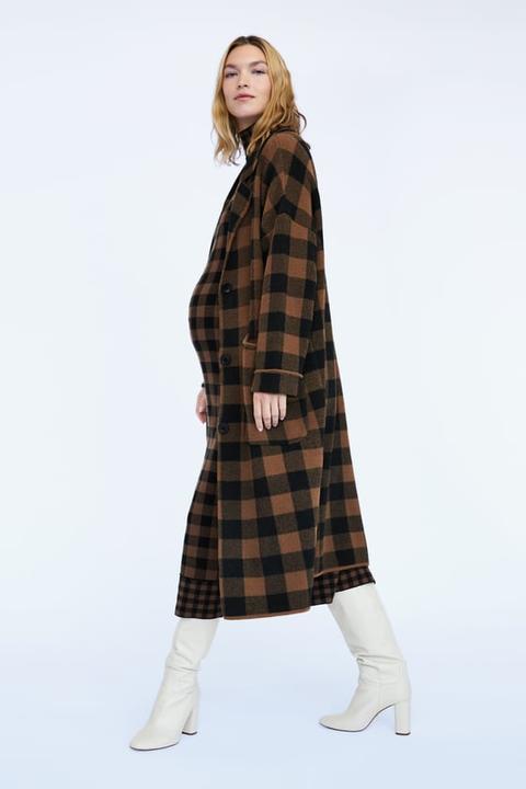 zara plaid knit jacket