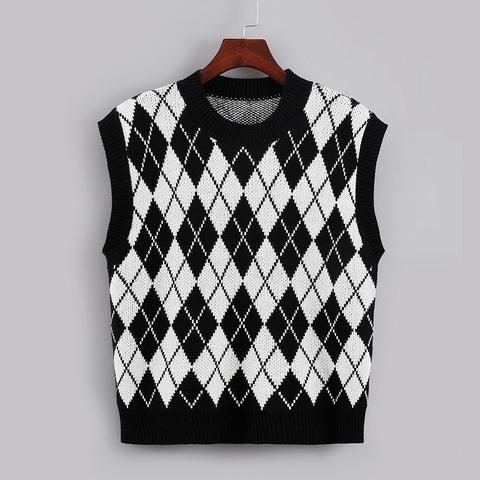 argyle pattern sweater