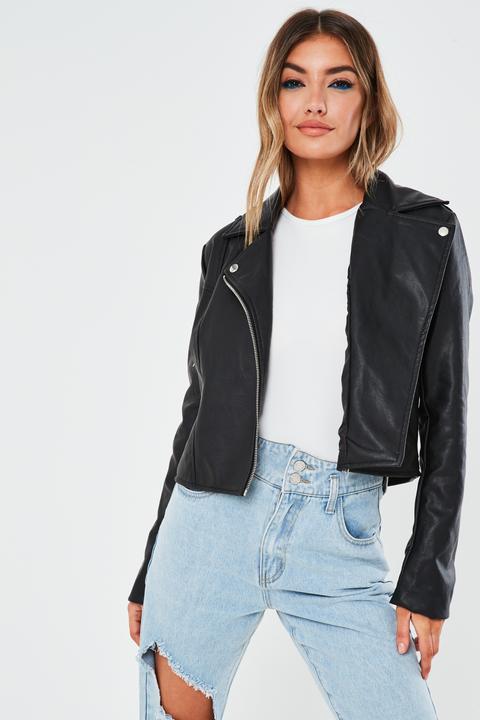 missguided faux leather biker jacket