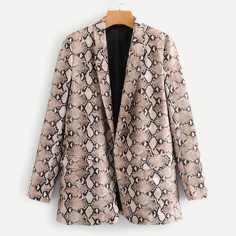 Blazer Con Stampa Serpente