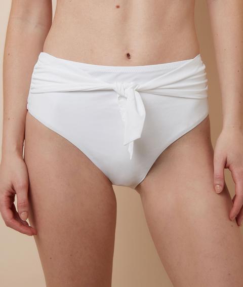 Culotte Taille Haute Maillot De Bain - Pampa - 40 - Blanc - Femme - Etam