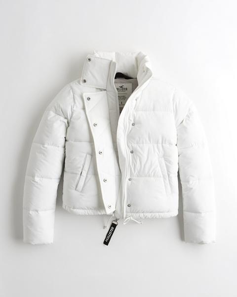 Mockneck Puffer Jacket from Hollister on 21 Buttons