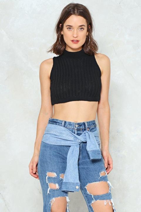 Sleeve It Out Knit Crop Top