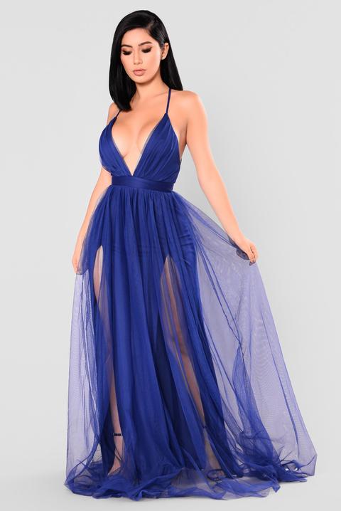 On The Runway Maxi Dress - Royal Blue