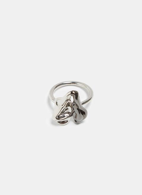 Anillo En Metal Con Pieza Plegada
