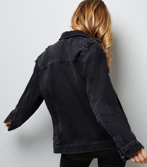 Black Oversized Denim Jacket