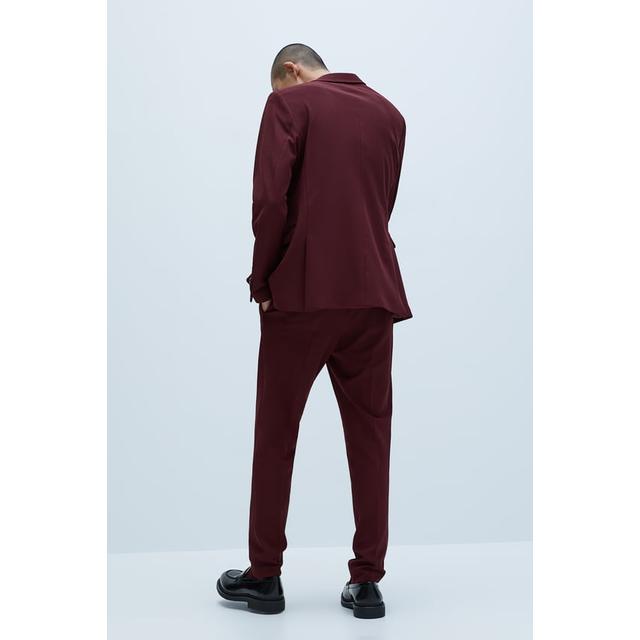 Comfort Knit Textured Suit Trousers 