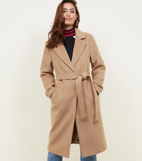 camel longline coat