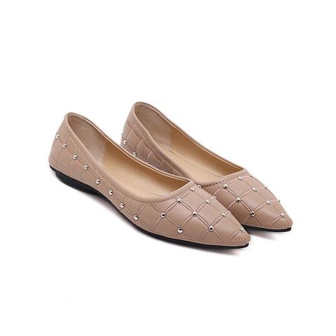 Pointed Toe Rivets Flat Shoes