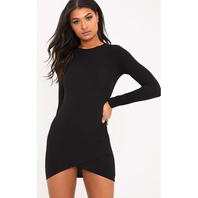 wrap bodycon dress long sleeve