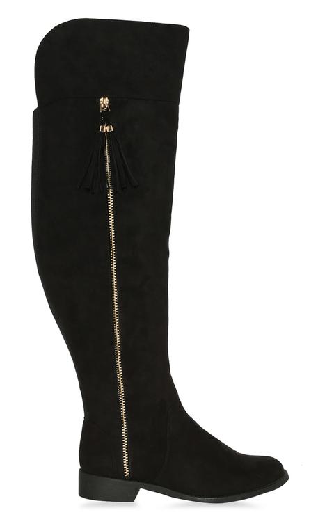 Black Knee Length Boot from Primark on 