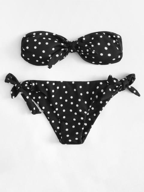 Bikini Con Nodo A Pois