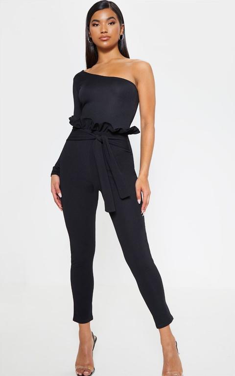 Perlita Black Paperbag Skinny Trousers