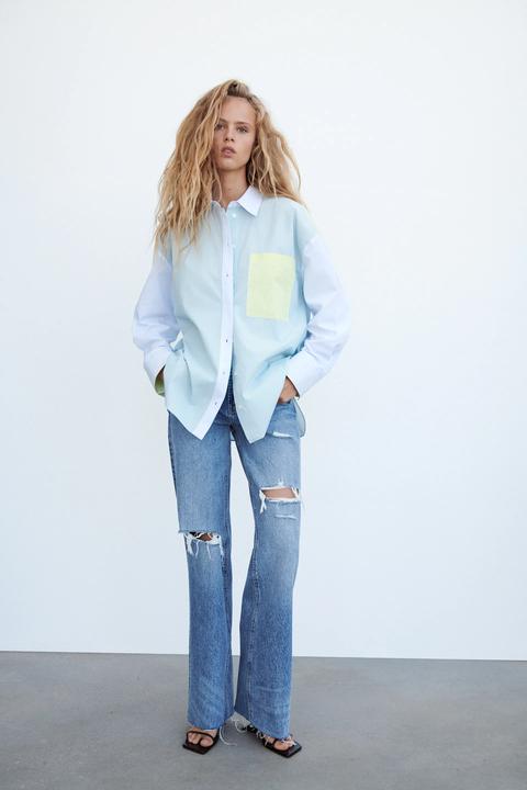 Striped Poplin Shirt