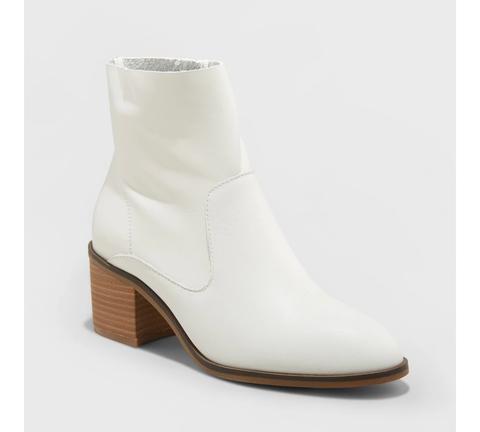 Women's Reagan Heeled Leather Ankle Boots - Universal Thread™
