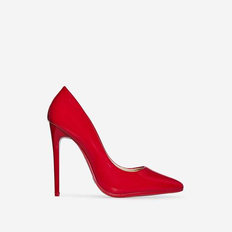 Bronte Court Heel In Red Patent, Red