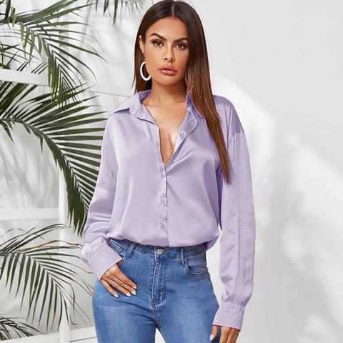 Blouse Asymétrique En Satin